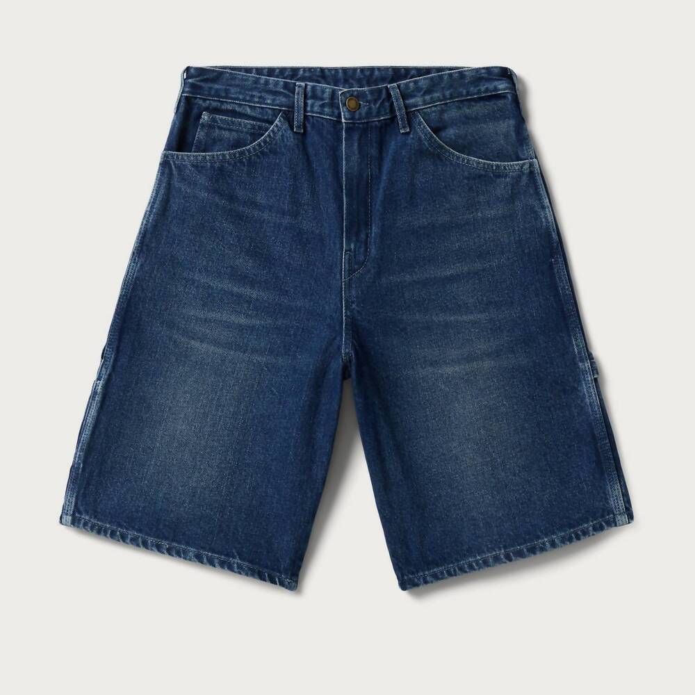 NEW ONE OF THESE DAYS painter denim shorts in indigo - Picture 3 of 5